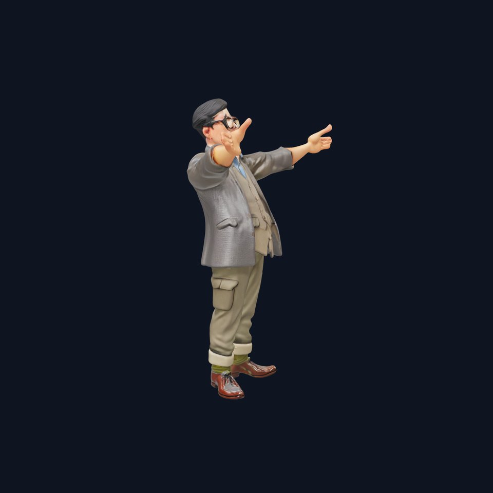 Sophisticated Gentleman Character Model  Rigged and Animated